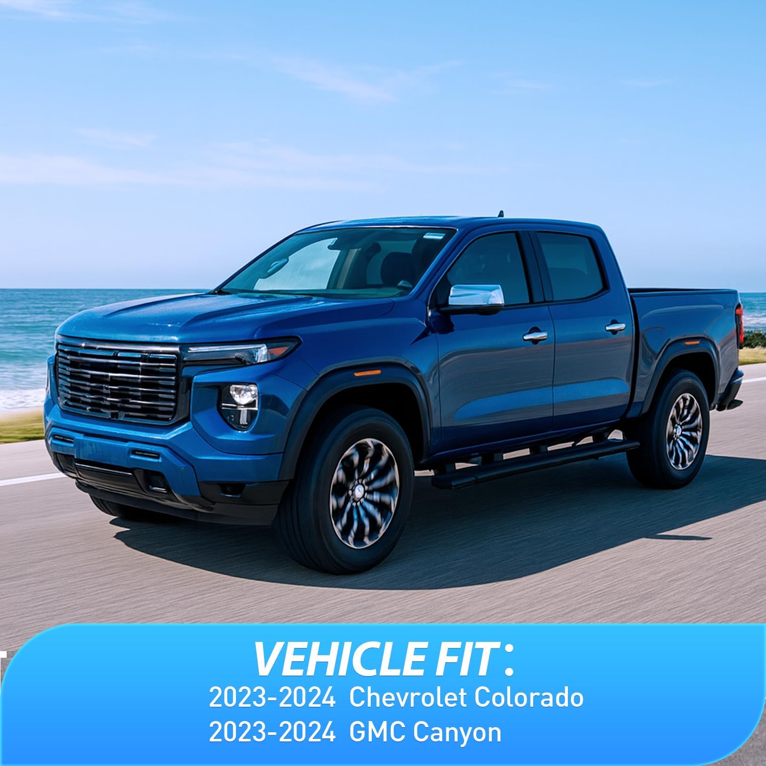 Nilight Rain Guards for Chevrolet Colorado/GMC Canyon 2023 2024, Out-Channel Window Wind Deflectors and Visors - Set of 4