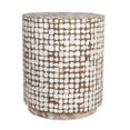 thumbnail image 6 of New Hampton Coconut Shell Round End Table, White Patina, 6 of 6