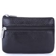 thumbnail image 1 of Small zip wallet/card holder, leather, black, 1 of 5