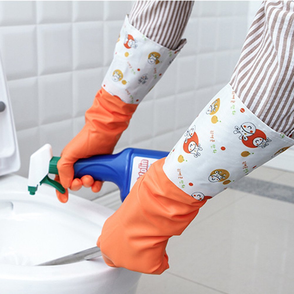 Extended Waterproof Gloves Washing Cleaning Long Gloves Household