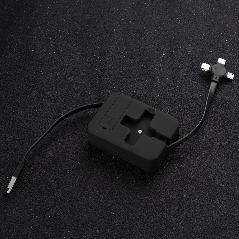 Retractable Quick Charging Cable  Retractable Usb Cable 3 In 1 Charging Cable Roll Mobile Phone Holder Retractable Quick USB Cable Charging Cable Compatible For Cell Phones Tablets