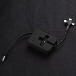 Retractable Quick Charging Cable  Retractable Usb Cable 3 In 1 Charging Cable Roll Mobile Phone Holder Retractable Quick USB Cable Charging Cable Compatible For Cell Phones Tablets
