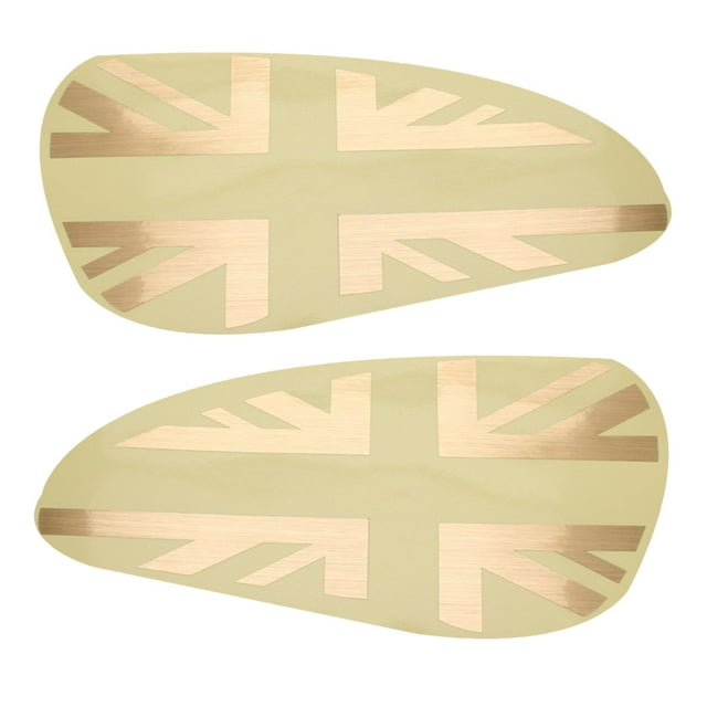 jinwen 1 Pair Motorcycle Fuel Tank Sticker Decals for Bobber T120 - Golden
