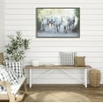 thumbnail image 7 of Kate and Laurel Sylvie Camargue Horses Framed Canvas Wall Art by Laura Evans, 23x33 Gray, Beautiful Animal Art for Wall, 7 of 7