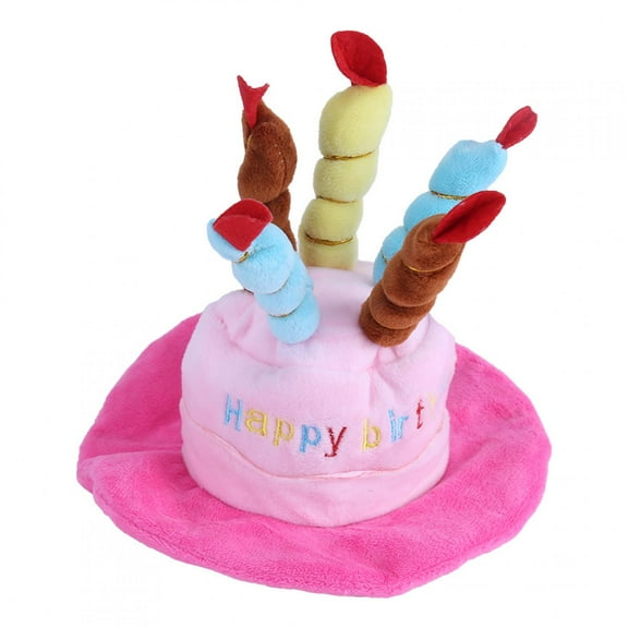 Dog Birthday Hat, Candles Design Birthday Hats Accessory for Dogs Small Animals