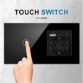 thumbnail image 3 of 16A Wall Power Socket Touch Sensor Switch Europe Russia Spain Germany Crystal Glass Panel Home Impro, 3 of 5