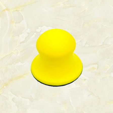 WHAMVOX 3 Inch Yellow Sandpaper Holder with PU Foam Block and Hook for Car Maintenance and Auto Detailing
