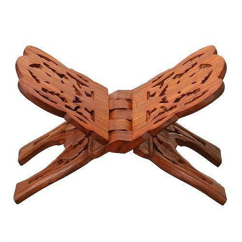Swadeshi Desire Wooden holy Book Stand/Rehal/ Pooja Book Stand /Ramayan & Geeta Stand