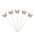 thumbnail image 1 of 100 Uds palillos de fruta de bambú palillos de cóctel de mariposa palillos de dientes para aperitivos, 1 of 2
