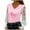 #236-Pink, variant on Craaazy Women's V-Neck Sheer Long Sleeve Love Heart Graphic Valentines Shirts Gifts