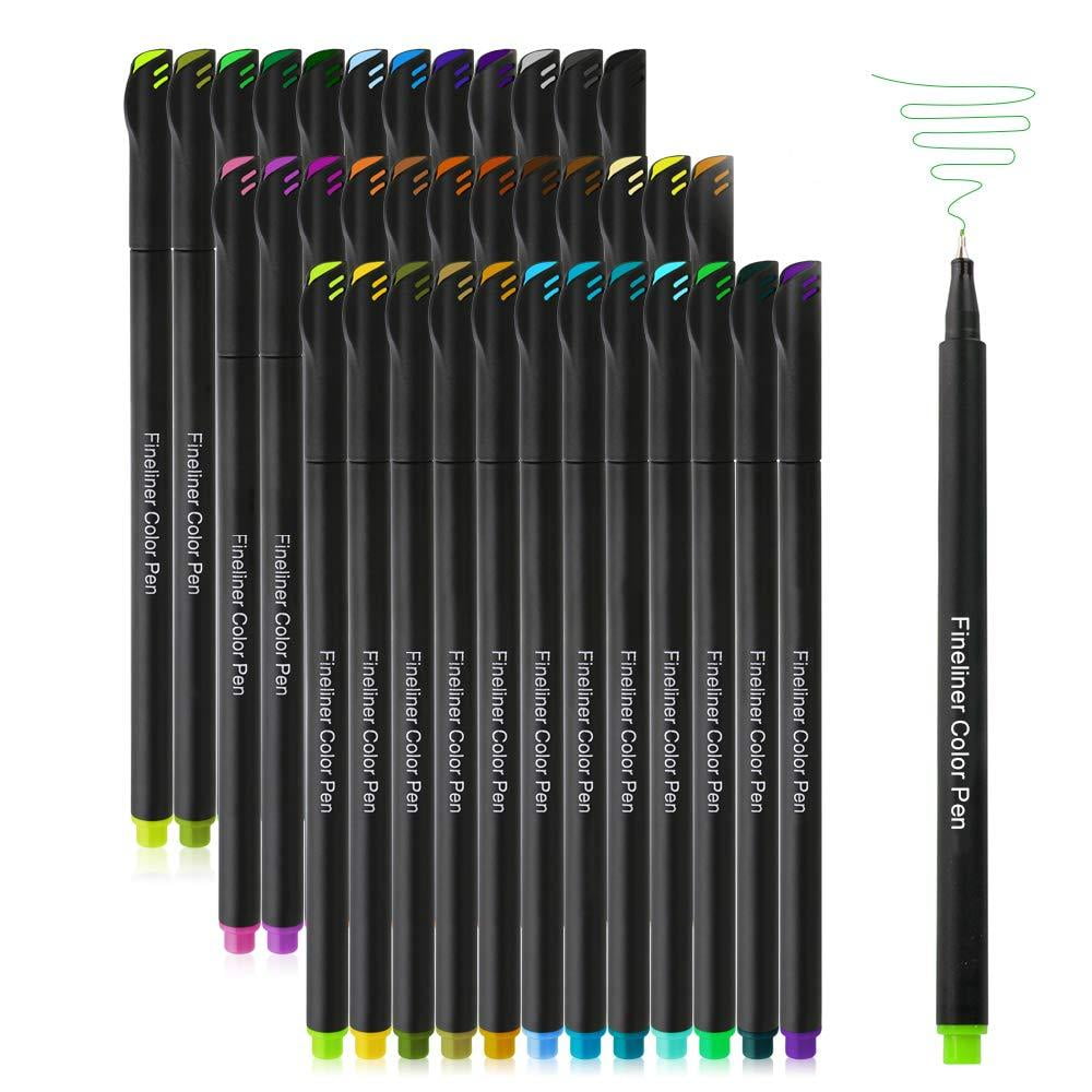 36 Colors Journal Planner Pens, Colored Fine Point Markers Drawing Pens