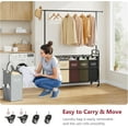 thumbnail image 4 of Laundry Sorter Cart with Hanging Rack, 5 Section Hamper 246L with Wheels and Removable Baskets for Dirty Clothes, 4 of 7