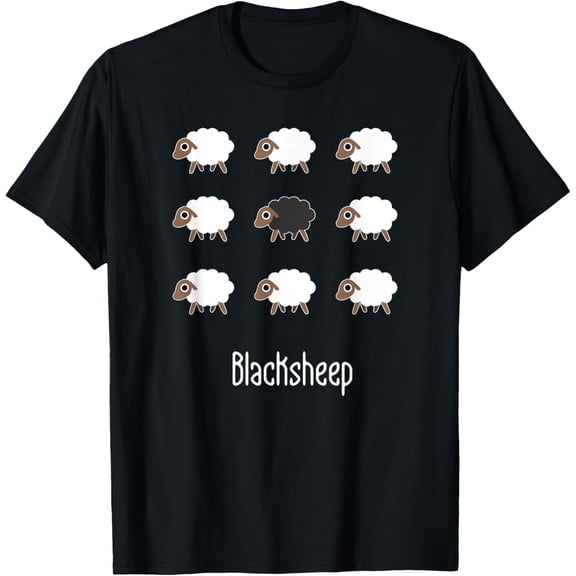 Black Sheep Be Different Good out of the crowd out of box T-Shirt