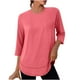 thumbnail image 3 of Sudaderas de otoño,Blusa deportiva con cuello en V y mangas 3/4 para mujer, protección solar UPF, mezcla de poliéster y elastano, ideal para primavera y verano, sopatenor, 3 of 9