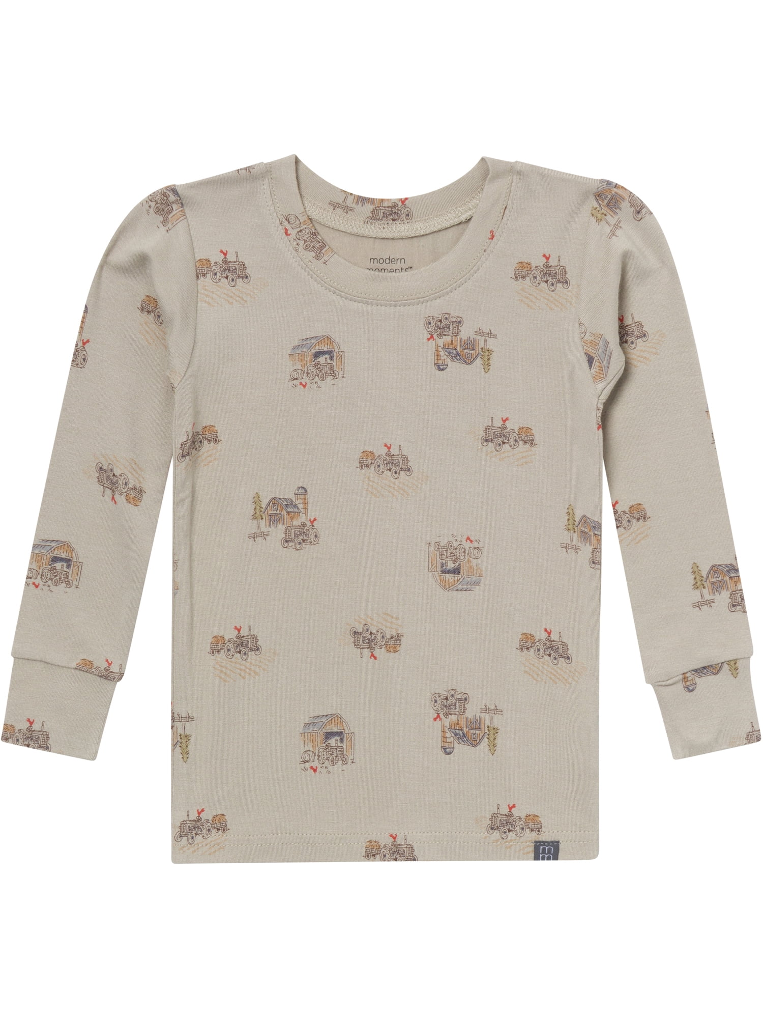 Modern Moments by Gerber Toddler Neutral Super Soft Pajama Set, 4-Piece, Sizes 12 Months-5T