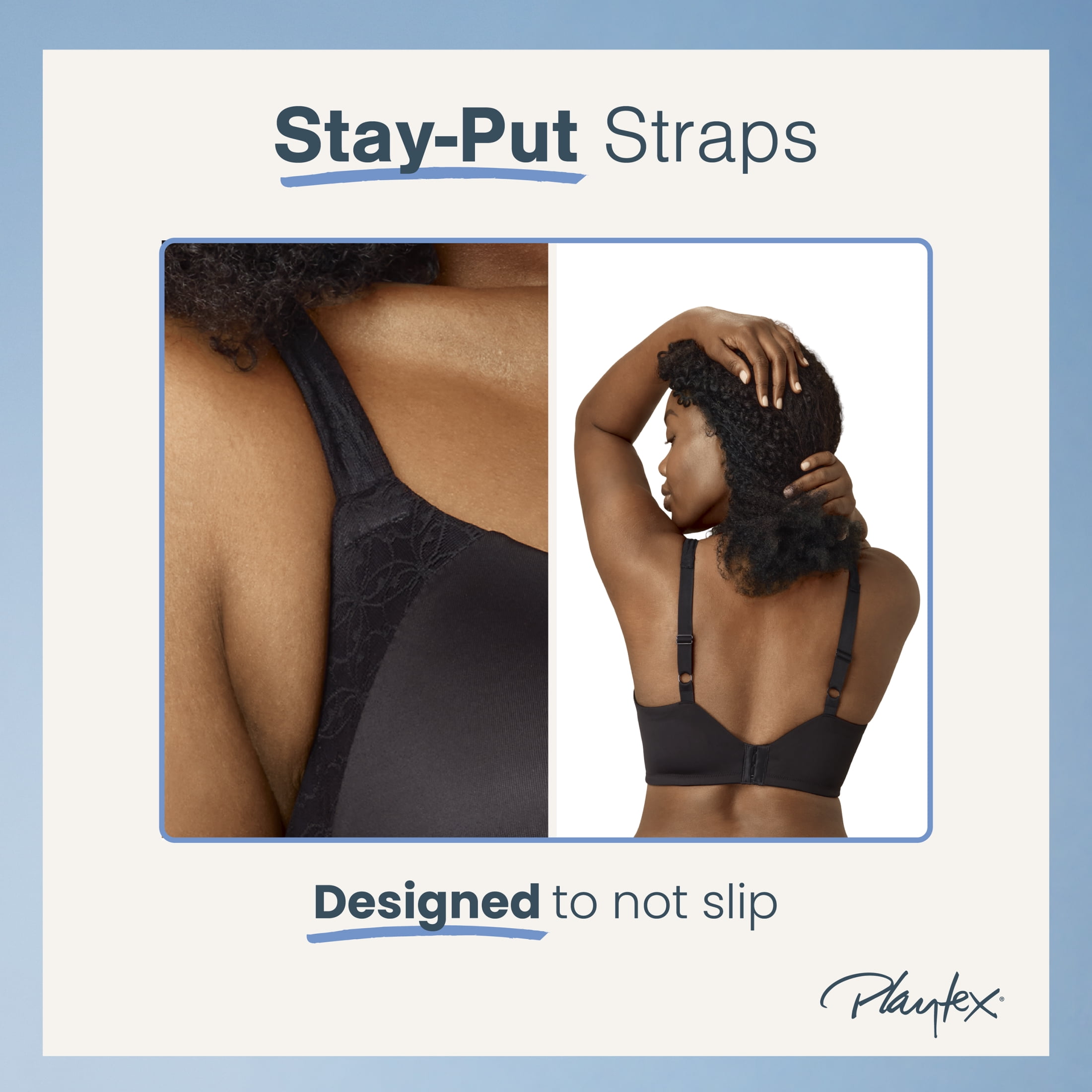 Playtex Women's Smoothing T-Shirt Wireless Bra, Moisture Wicking (Plus Sizes)