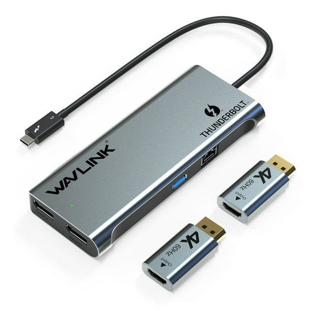 Wavlink Thunderbolt 3 Dual 4K Mini Docking working, Dual Monitor 4K60Hz, RJ45