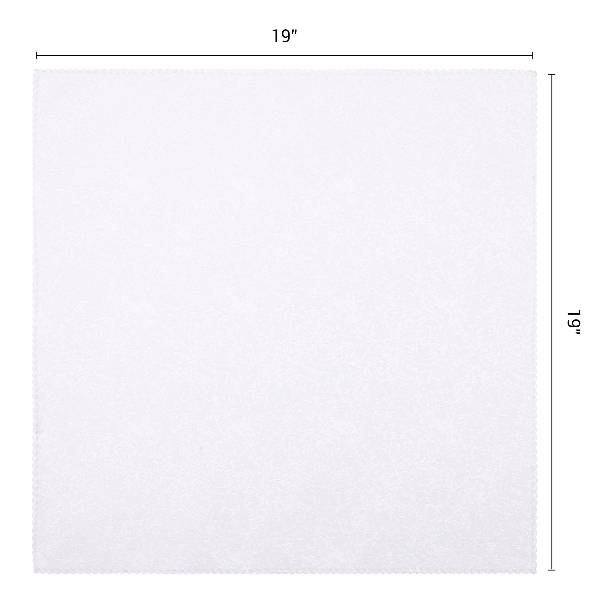 Unique Bargains 12Pcs Reusable Party Cloth Napkins White 19x19inch