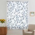 thumbnail image 2 of Blue Leaves Sheer Curtains 54 Inches Long, Summer Botanical Elegant Pastoral Light Filering Curtains, Breathable Simi Curtain Privacy Drapes for Kitchen Bathroom Lightweight Small Window Treatment, 2 of 9
