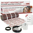 thumbnail image 1 of LuxHeat 90 Sqft Mat Kit (240v) Electric Radiant Floor Heating System for Tile & Laminate. Underfloor Heating Kit Includes Heat Mat, Alarm & UWG4 OJ Microline WiFi Programmable Thermostat w/GFCI, 1 of 4