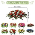 thumbnail image 3 of Kaireo Realistic Faux Floral Spray with Stand Artificial Cemetery Grave Arrangement for Outdoor Memorial Ornament, 3 of 4