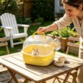 thumbnail image 6 of Portable Bird Carrier with Water Bottle, Transparent Acrylic Travel Cage with Carry Handle and Ventilation for Short Trips, Small Pet Transport Box for Hamster Bird and Other Small Animals, 6 of 6