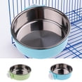 thumbnail image 2 of Comedero para mascotas Cuenco Dispensador de agua Jaula para alimentos Cuenco Ahorro de espacio 2 colores - Azul Yinane Alimentador de perro de mascota, 2 of 8