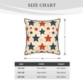 thumbnail image 2 of Velvet Rimmed Pillowcase Is Not Easy To Open Line Deformation Invisible Zipper Opening And Closing Only Pillowcase Does Not Contain Pillow Core Independence Day Theme Elements Star (8) 18"X18", 2 of 8
