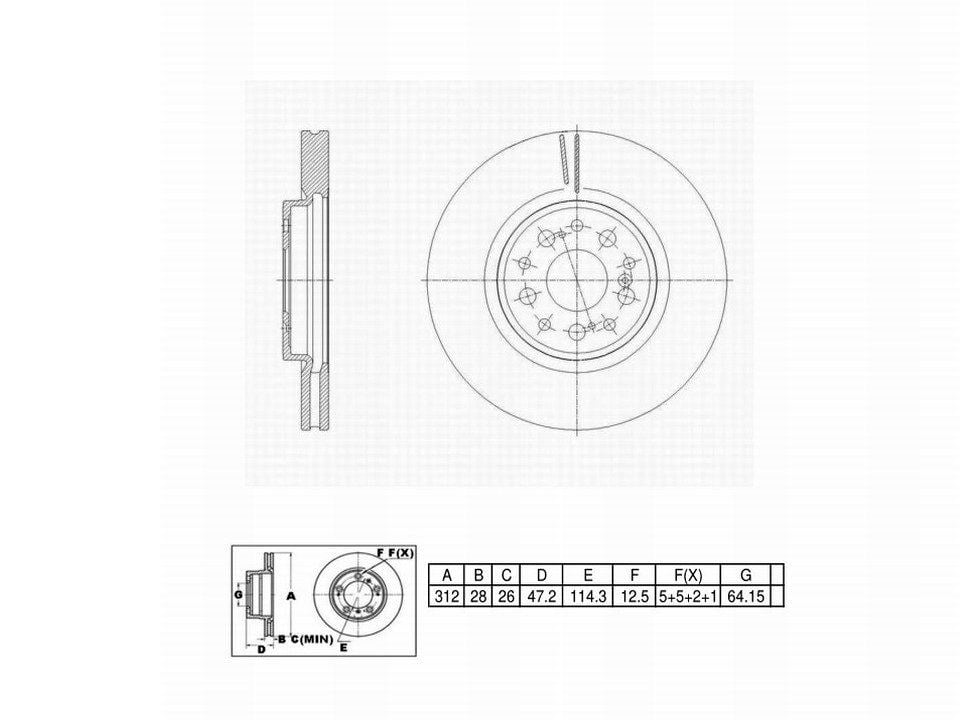 Winstop Brake Rotor, Front WS255666, Honda Clarity 2021-2017