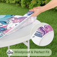 thumbnail image 5 of Vintage Small Floral Round Elastic Tablecloth Waterproof Fitted Cover with Retro Floral Print, 5 of 5