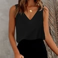 thumbnail image 2 of Fanxing Black Womens Tank Tops V Neck Basic Shirts 2xl Comfort Cotton Sleeveless T Shirts （Women's S-2XL), 2 of 8