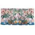 thumbnail image 7 of Yayeee Kitchen Curtains Tier Set of 2 Light Filtering 57"x24" Over Sink Window Panels, Vibrant Flowers, 7 of 7