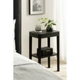 thumbnail image 2 of Kate and Laurel Talcott Modern Rectangle Wood Side Table, 16 x 10 x 25, Black, Transitional Decorative Two-Tier End Table for Use as a Bedroom Nightstand or Living Room Accent, 2 of 8