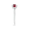thumbnail image 3 of Angara Natural 0.34 Ct. Ruby with Ruby Classic Ring in 14K White Gold for Women (Ring Size: 3), 3 of 9