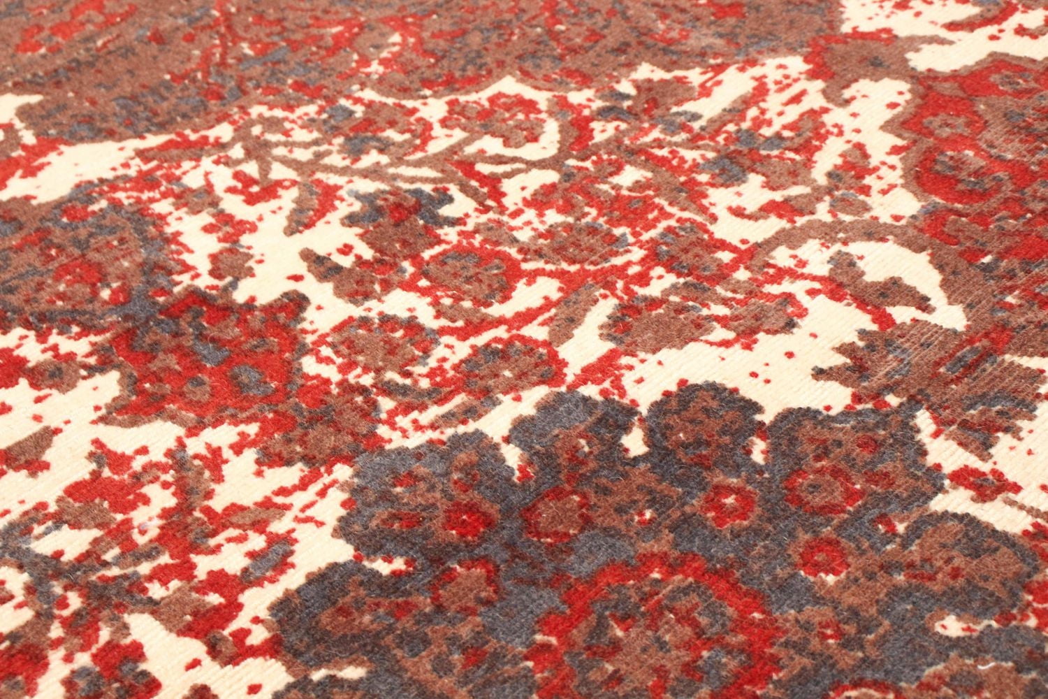 ECARPETGALLERY Tapis Métier Main pour Salon, Salle à Manger et Chambre à Coucher Contemporain Collection Galleria 4'11" x 7'3" en Ivoire