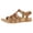 Tan, variant on Janice Fisherman Sandal for Women - Leather Linings and Uppers for All-Day Comfort - Dual-Density EVA Footbed and Lightweight Rubber Outsole for Long-Lasting Wear Cayenne 9.5-10 M US