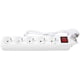 thumbnail image 3 of Blanco - Regleta de 5 tomas, toma múltiple - Regleta de 5 tomas + interruptor, extensión de regleta - 5P/16A/3G1mm² - Protección infantil Cable de alimentación de 2m, 3 of 4