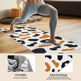 thumbnail image 4 of White and Orange Of Leopard Print Hot Yoga Mat Towel Non Slip for Hot Yoga - Quick-Drying Yoga Mat Cover with 4 Corner Pockets with Travel Bag - Hot Yoga Towel Non Slip 70"x26", 4 of 6