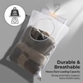 thumbnail image 5 of NOGIS Door Hanging Mesh Laundry Hamper Bag, Space Saving Corner Small Laundry Basket Dirty Clothes Hamper with Rotating Metal Hanger for Apartment, RV, Camper, Cabin, College Dorm Use(White), 5 of 7