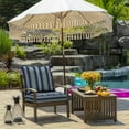 thumbnail image 2 of ARDEN Outdoor Deep Seat Cushion Set (2-Pack), 24 in x 24 in, Weather-Proof, Rain-Proof, Fade Resistant Patio Cushion for Chair, Sofa, and Couch Sapphire Aurora Blue Stripe, 2 of 9