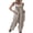 Beige, variant on Autumn Women Casual Loose Overalls Sleeveless Straps Baggy Jumpsuit Wide Leg Vintage Romper Playsuit