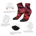 thumbnail image 5 of Fuzoiu Bats And Spiders Print Adult Socks, Crew Moisture-wicking Socks, Unisex Cushion Crew Socks,Casual Sports Ankle Socks, 5 of 7