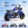 thumbnail image 2 of 39cc Gas Power Mini Bike, 20MPH 4 Stroke Dirt Bike for Teens, Heavy Duty Gas Mini Bike with Wide Air Tires, Rear Disc Brake, Max 160LBS Load Mini Gas Dirt Bike,Blaue, 2 of 7