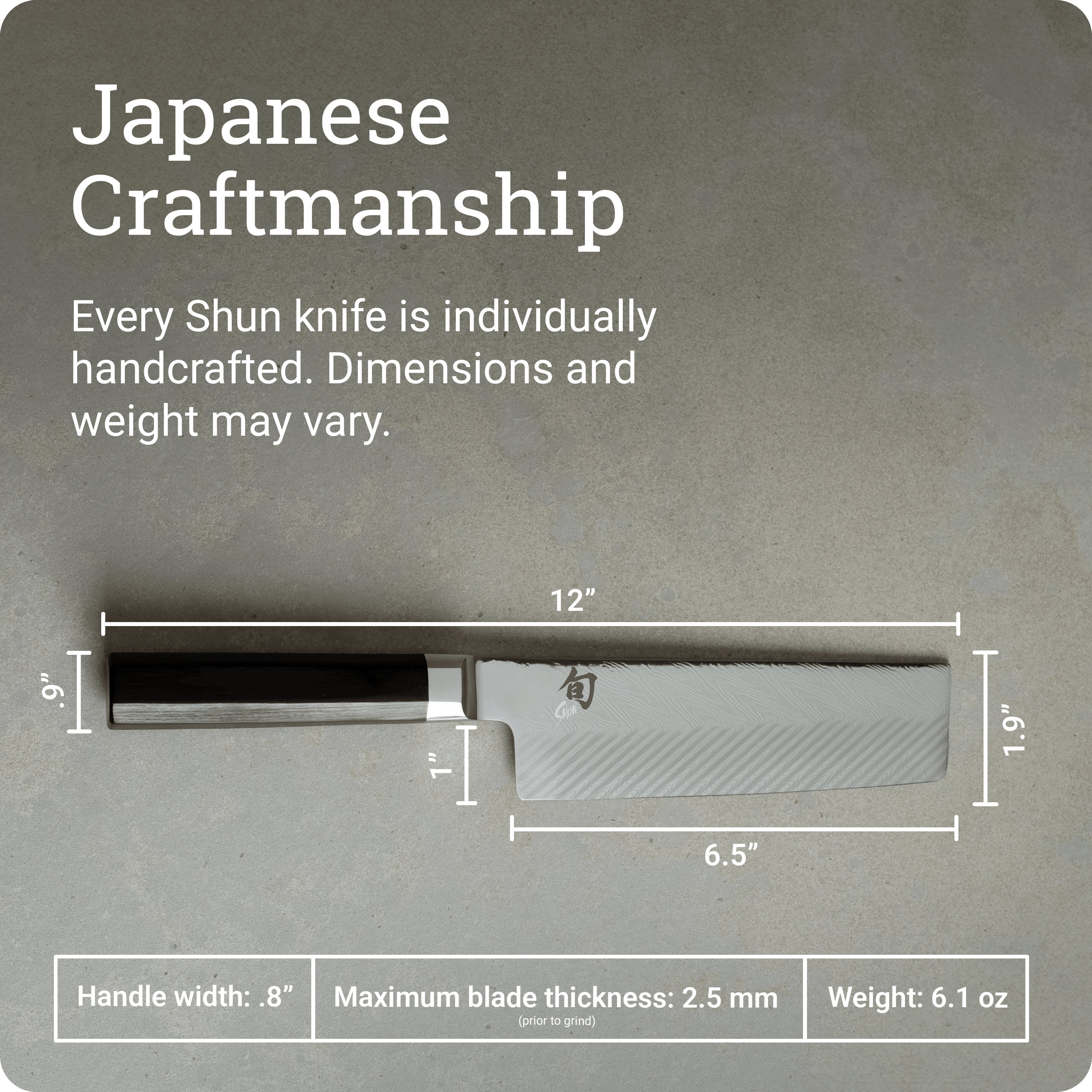 Shun Dual Core 6.5" Nakiri Knife, Handcrafted Japanese Vegetable Knife, VG10 and VG2 Damascus Steel Blade, Pakkawood Handle, Japanese Slicing Tool For Professional and Home Chefs