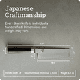 thumbnail image 4 of Shun Dual Core 6.5" Nakiri Knife, Handcrafted Japanese Vegetable Knife, VG10 and VG2 Damascus Steel Blade, Pakkawood Handle, Japanese Slicing Tool For Professional and Home Chefs, 4 of 7