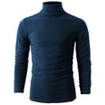 thumbnail image 2 of H2H Mens Casual Slim Fit Pullover Sweaters Lightweight Turtleneck Thermal Basic Designed NAVY US L/ASIA 3XL (KMTTL028), 2 of 6