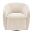thumbnail image 3 of NPD Furniture Regina Velvet Swivel Accent Arm Chair in Dainty Cream, 3 of 12