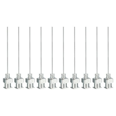 Uxcell 10 Pcs 23G 1.5 Inch Blunt Tip Dispensing Needle with Lure Lock for Refilling Liquid Inks Adhesives