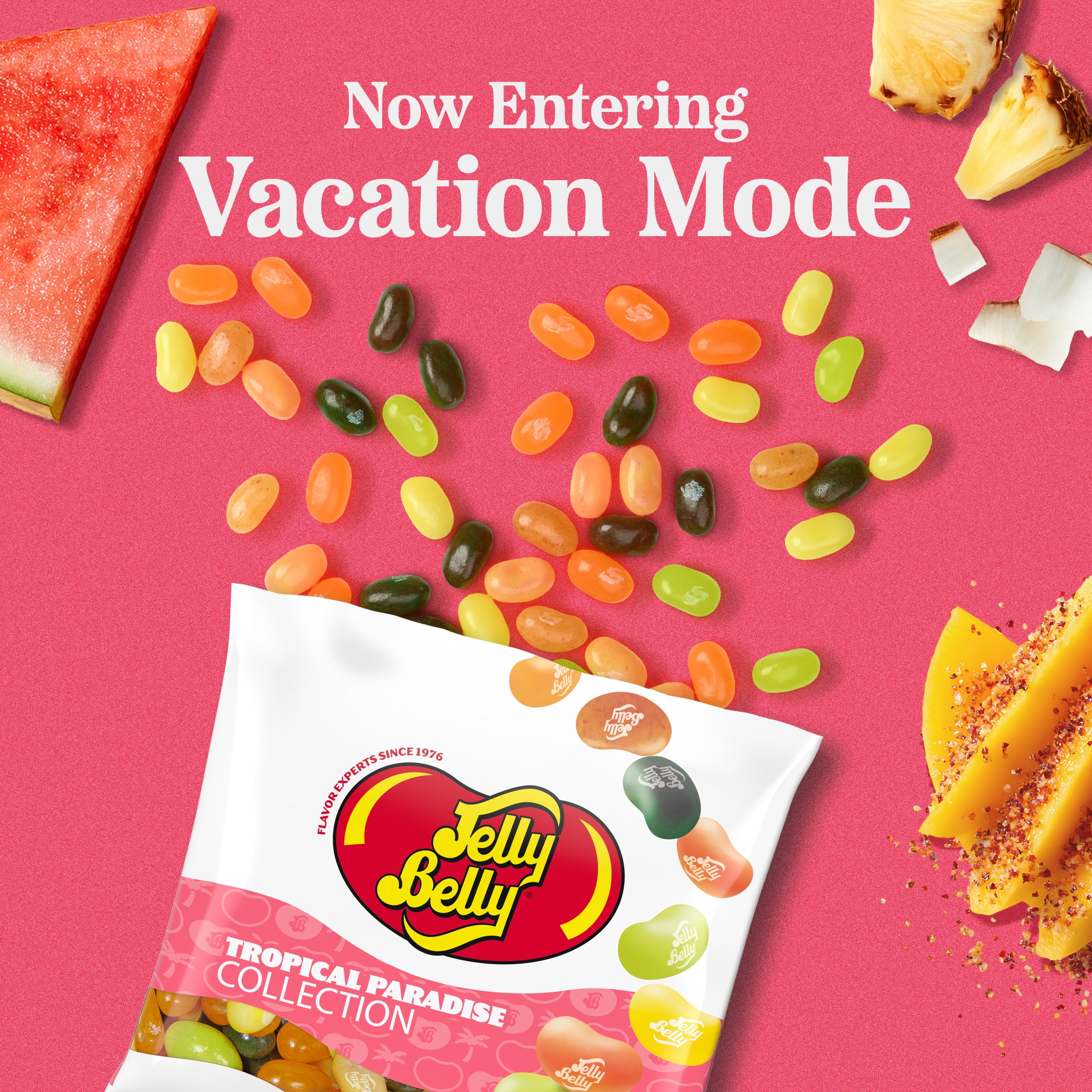 Jelly Belly Tropical Paradise Jelly Bean Collection - 6 oz Peg Bag, 12-Count Case - Genuine, Official, Straight from the Source