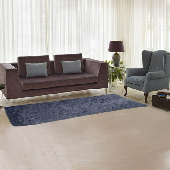 pathside 20x79in Large Living Room Area Rug, Washable Area Rug Soft Carpet Non-Slip Area Carpet for Home Office Decor, Gray